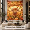Cow Highland (6) Theme Wall Tapestry Customized With Name Text Personalized Hanging Tapestry For Bedroom Living Room Decor