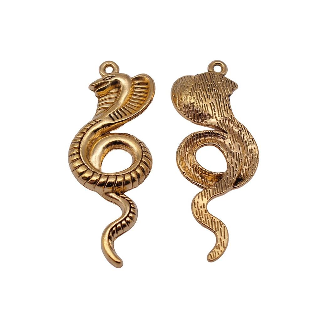 Cobra Snake Charms Antique Bronze Silver Pendants For DIY Bracelet Necklace Jewelry