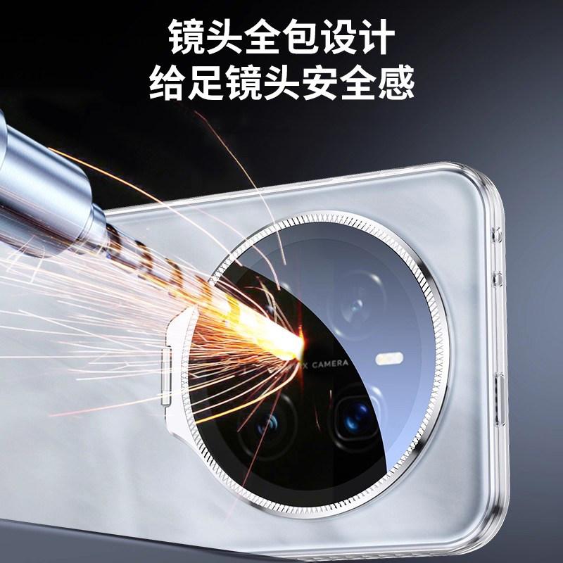 For Honor Magic 7 Pro Case Ice Crystal Transparent PC Hard Lightweight Cover Equipped With Camera Protection Bracket Shell