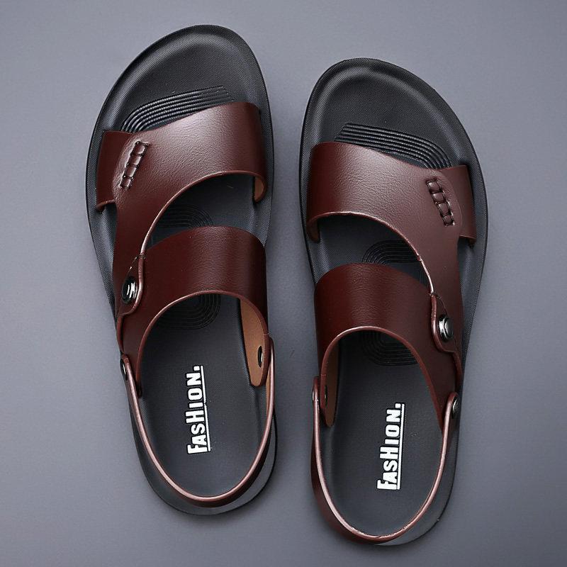 2025 neue Sommer-Cool-Slipper für den Außenbereich, Mehrzweck-Fahrsandalen, Herren High-End Casual Trend Strandschuhe weich