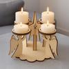 1/2/3Pcs Christmas Wooden Angel Candle Holder 4-Arm Candlestick Tealight Candle Stand Home Office Living Room Dining Table Centerpiece Decoration