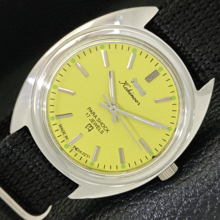 

CLASSIC HMT MANUAL WINDING YELLOW DIAL WRIST WATCH FOR MENS a426481-2 RL-a426481