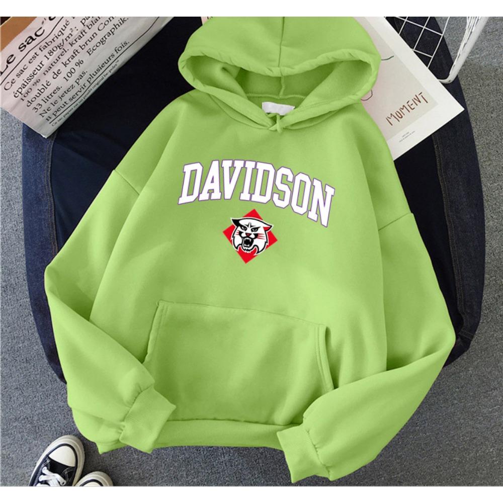 Women Hoodies Davidson University Print Hip Hop Woman Casual Pullover Unisex Streetwear Harajuku Clothes Hoody