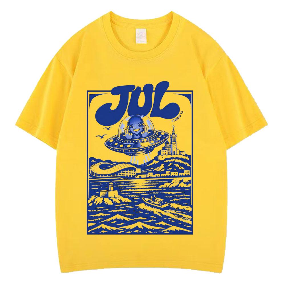 Rapper Jul Fashion Print T Shirt Unisex Women Hip Hop Tshirt Short Sleeve Loose Casual Cotton Oversized Aesthetic Trendy Tshirts