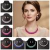Earrings Sparkling Rhinestone Jewelry Set Crystal Necklace Earring Set Bridal Accessories