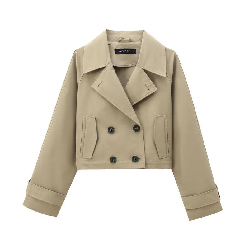 Kaslead New Arrival Women's Clothing Fashion Style Fashion Casual Easiest for Match Short Trench Coat 3046048