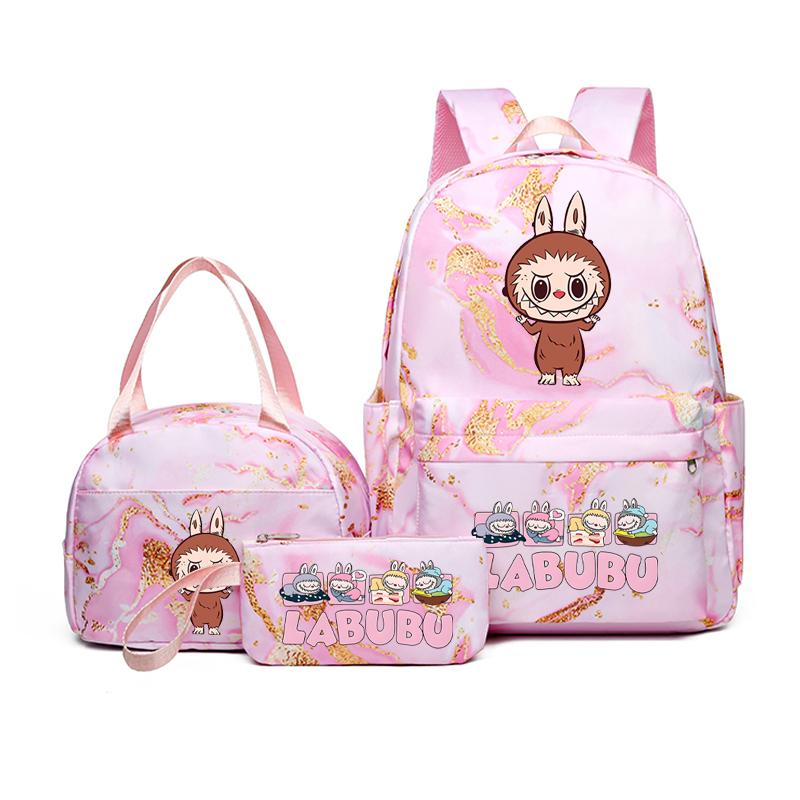 3 Buc/set Rucsac Drăguț Imprimat Geantă de Prânz Etui pentru Creioane Adolescent Băiat Fată Rucsac Student Zimomo Ghiozdan Femei Geantă de Călătorie Cadou