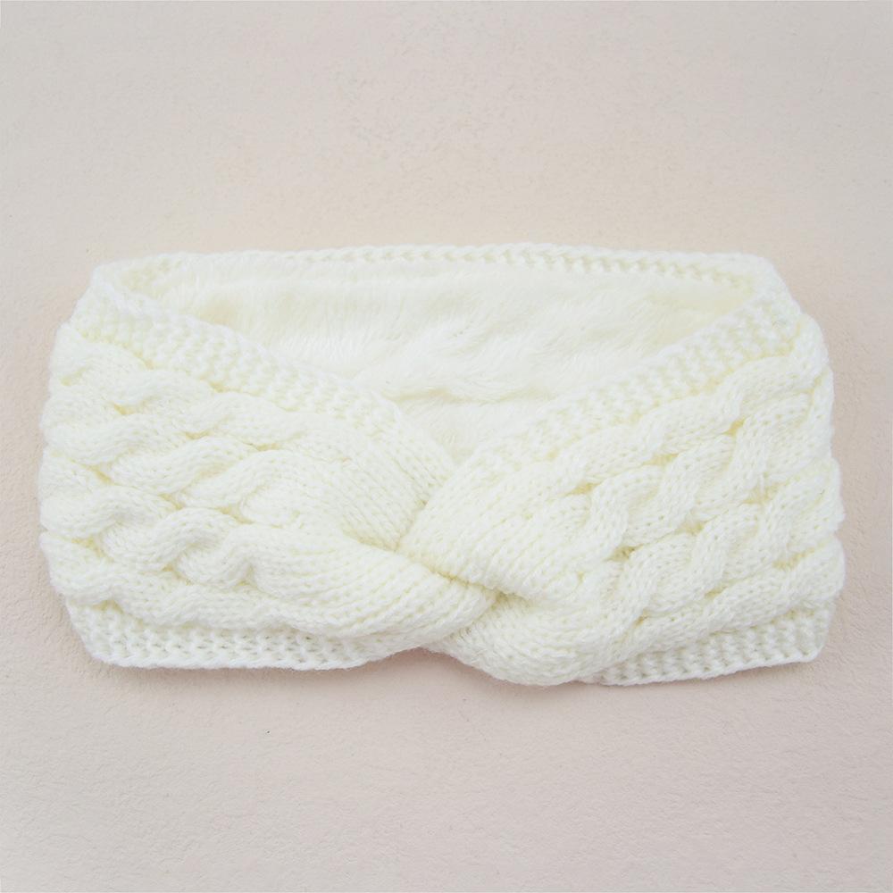 New in Plush Thick Wool Knitting Sports Headband Autumn Ear Protection Ear Warmer Women Thermal Insulation Cold proof Head Cover