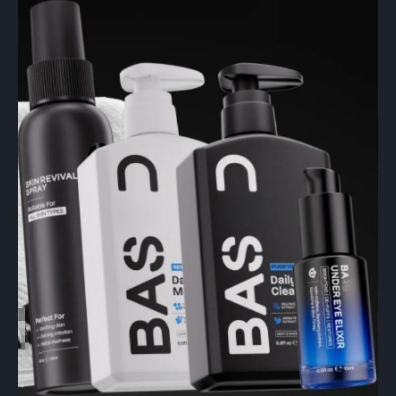 Gesichtspflege-Set für Männer, Enthält Reinigungsmittel, Feuchtigkeitscreme, Augen serum, Haut revitalisierendes Spray Hautpflege-Set 4pc white