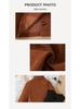 Girls' Coffee Corduroy Jacket & Dress Set - Single-Breasted Long Sleeve Top with Vest Mesh Skirt, Two-Piece.