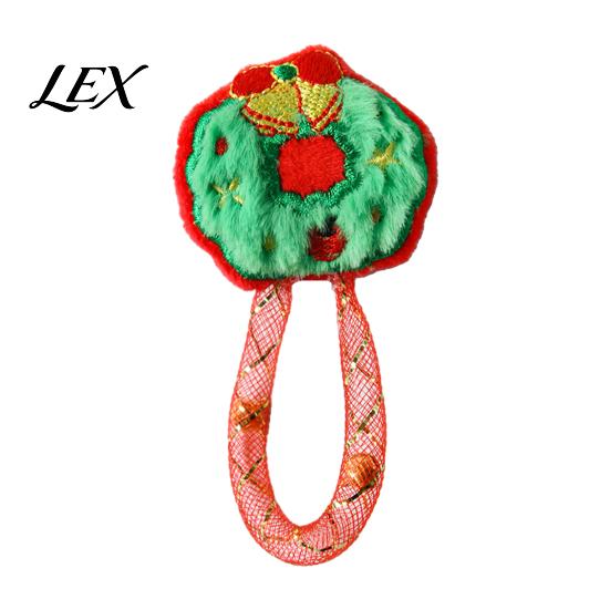 Mesh Tube Teething Toys Christmas Catnip Toy for Indoor Cats, Stuffed Cat Chew with Relief Kittens Tube, Interactive Flexible Bell Holiday Gift Teeth