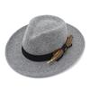 Trendy Fedora Hats Men Women Casual Vintage Caps Bowknot Feather Belt Jazz Cap Britain Derby Luxury Hat Mens Trilby Felt Caps