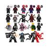 24 sztuki Superbohaterowie Venom Iron Man Spider-Man Hulk Hawkeye Superman Loki Deadpool Klocki Budowlane Figurki Zabawki