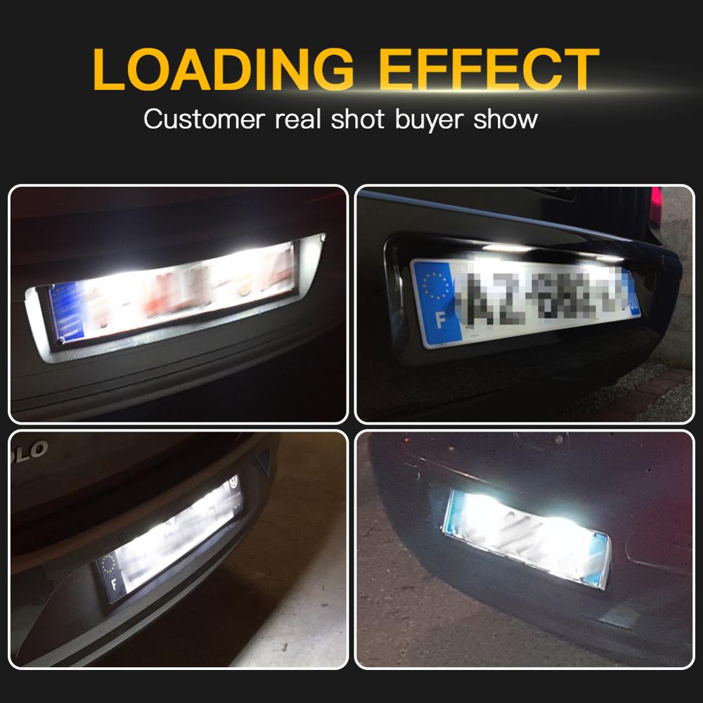 2pcs LED CANbus license plate light is highlighted Number License Plate is suitable for Seat Altea Exeo Ibiza MK2/ MK3/MK4/MK5 msg522