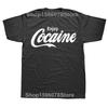 Funny Enjoy Cocaine Graphic T-shirts Men Women's Fashion Casual Oversized Tshirt 100% Cotton Loose Oversized T Shirt