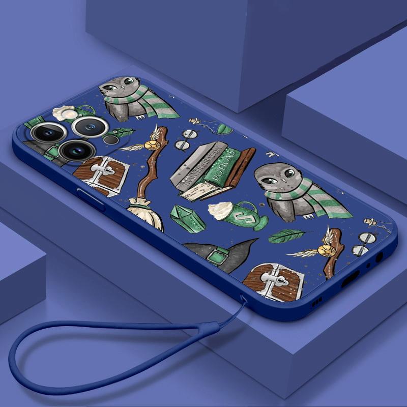 Cartoon P-Potter Love Phone Case For Samsung Galaxy A73 A53 A33 A52 A32 A22 A71 A51 A21S A03S 4G 5G Liquid Rope Cover Coque Capa