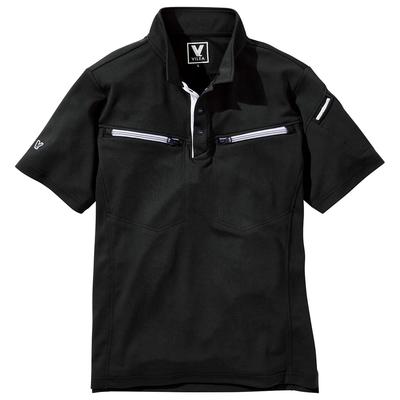 VILEA Mini Collar Short Sleeve Polo Shirt 605 Thin Sweat Absorbent Quick Drying Deodorizing Tape Polyester Workwear Work Clothes Murakami Clothing