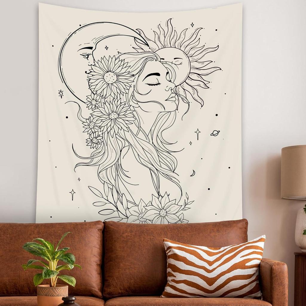 Tapestry Svbright Abstract Woman Fabric Wall