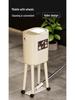 Premium Large-Capacity Trash Can with Lid – Ideal for Living Room, Bedroom, and Kitchen; Elevated Design for Easy Use.