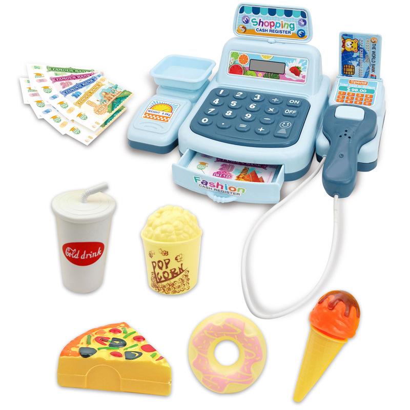 Simulation Shopping Cash House Toys Electronic Game Lighting And Sound Effects Supermarket Cashier Toys For children Gifi