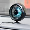 Car USB Fan Air Outlet Lighting LED Flash CoolingFan Portable Cooler Three-speed