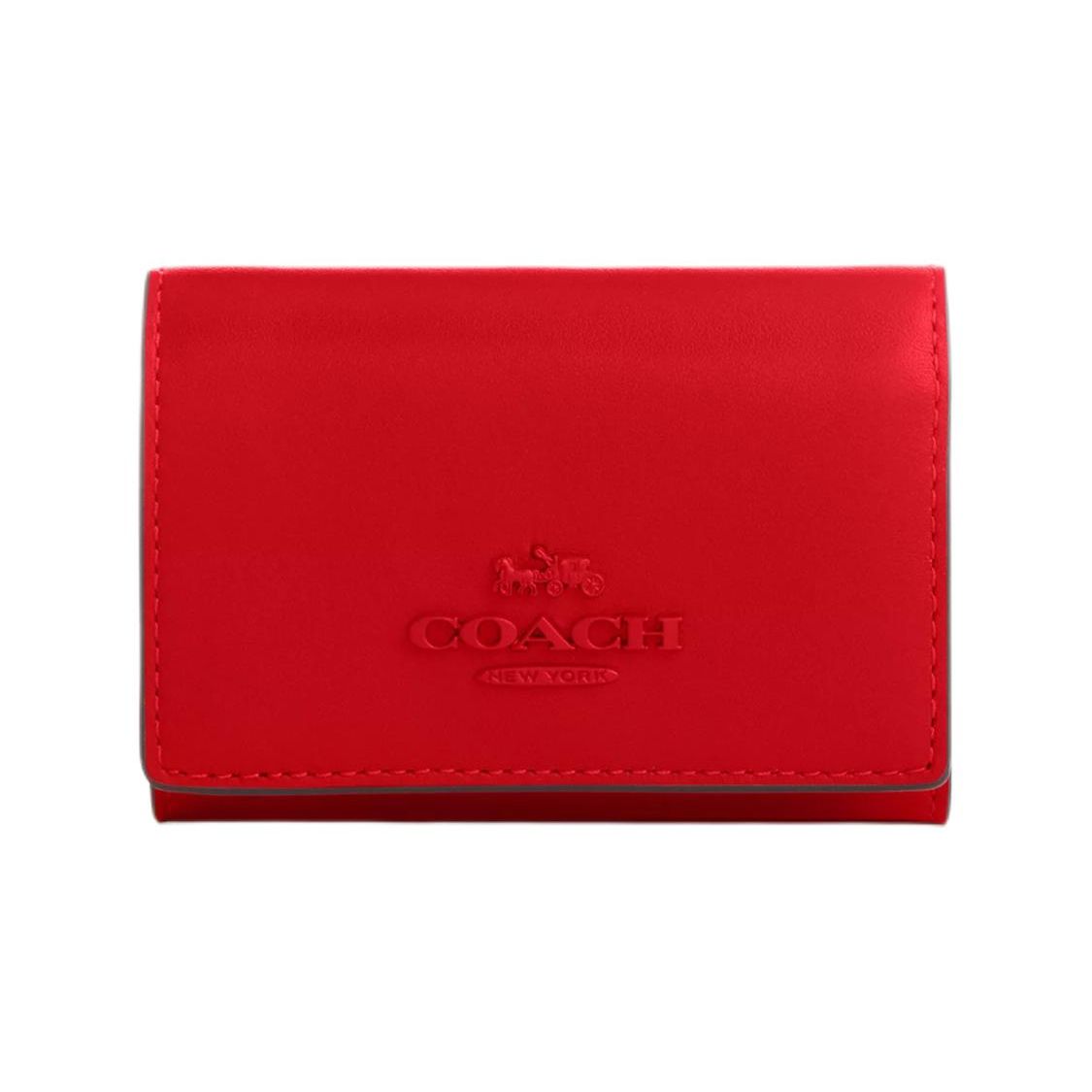 

Coach Micro 10 Solid Color Calfskin Wallet Women wallet Silver Bright-Poppy CP260-SVRCK Basic Set (Bag+Dust Bag)