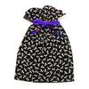 Japanese Goshuincho Case, Inden Leather, Dragonfly, Black, Drawstring Pouch, Japanese Style