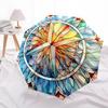 1pc Stained Glass Mandala Design Automatic Opening Folding Umbrella with 8-Bone Iron Frame, Suitable for Fans, Travel, Daily Use, Outdoor, Festive Gif