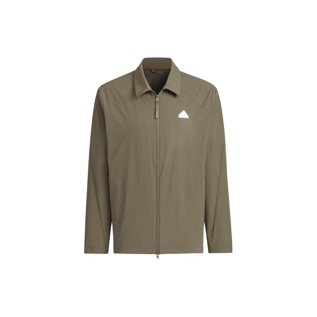 Adidas Fustl Jacket 11 Logo Sports Casual Polo Jacket Men Jacket Green Brown JE3685