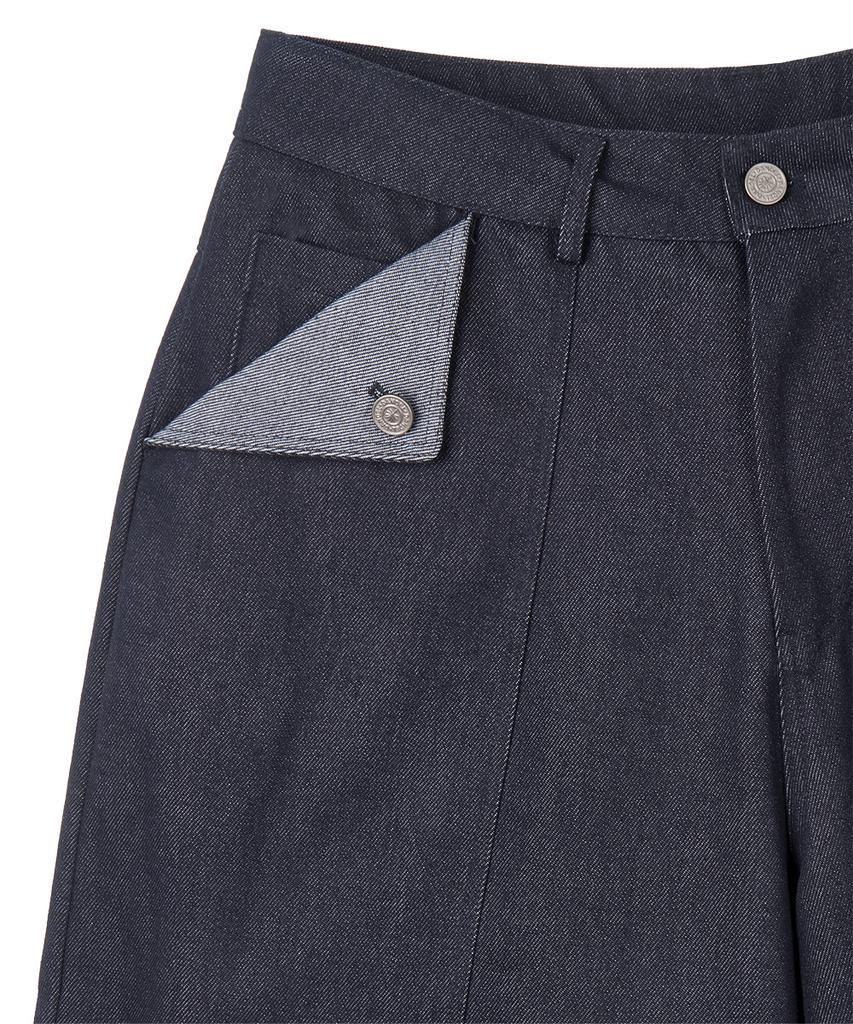 Dandel Dd Turn-Up Denim Bermuda Pants (Indigo)