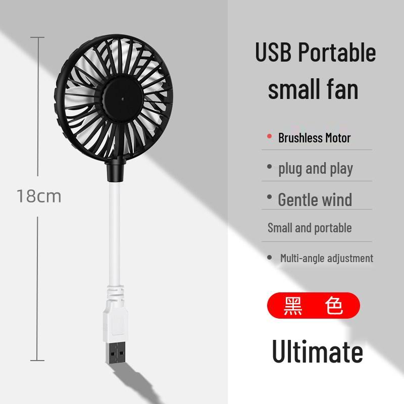 Portable Silent USB Fan for Baby, Food, Dorm, and Desktop Use - Strong Wind, Plug-and-Play, Compact Carry-on Size.