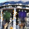 Halloween Hanging Skeleton Ghosts,Scary Flying Ghost With Wizard Hat For Haunted House Decor, Patio Porch Skull Prop