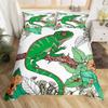 Eidechse Reptilien Bettbezug Geschenk für Jungen Mädchen Lustiges Gecko Bettwäscheset Full Queen Mikrofaser Niedliches Tiermotiv Bettdeckenbezug