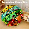 Windproof Folding Umbrella, 8‑Rib Auto Open Close Pokémon Umbrella for Rain Sun Protection
