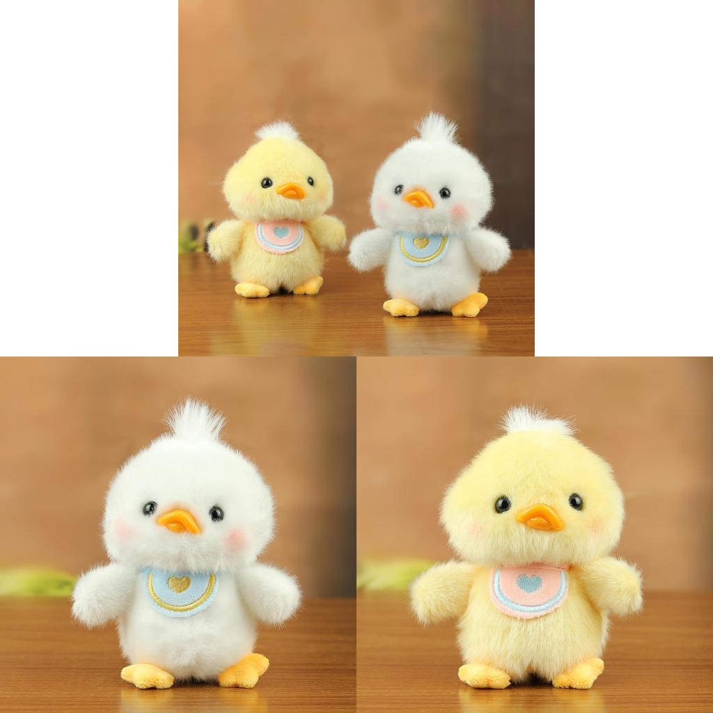 Plush Duck Keychain With Pp Cotton Filling For Gifts And Bag Decor