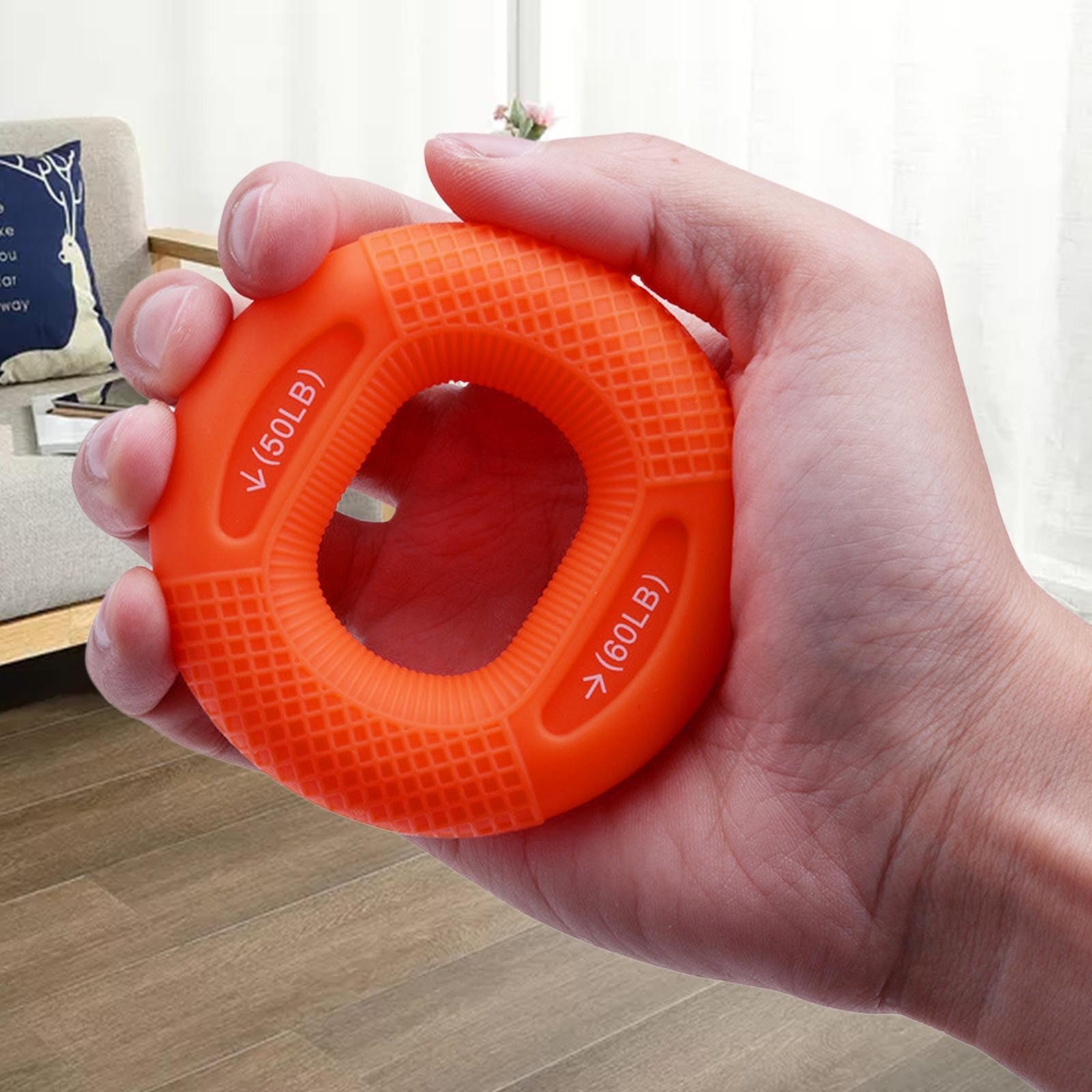 Hand Grip Strengthener Wrist Forearm Trainer Gripper Silicone Ring Gripping