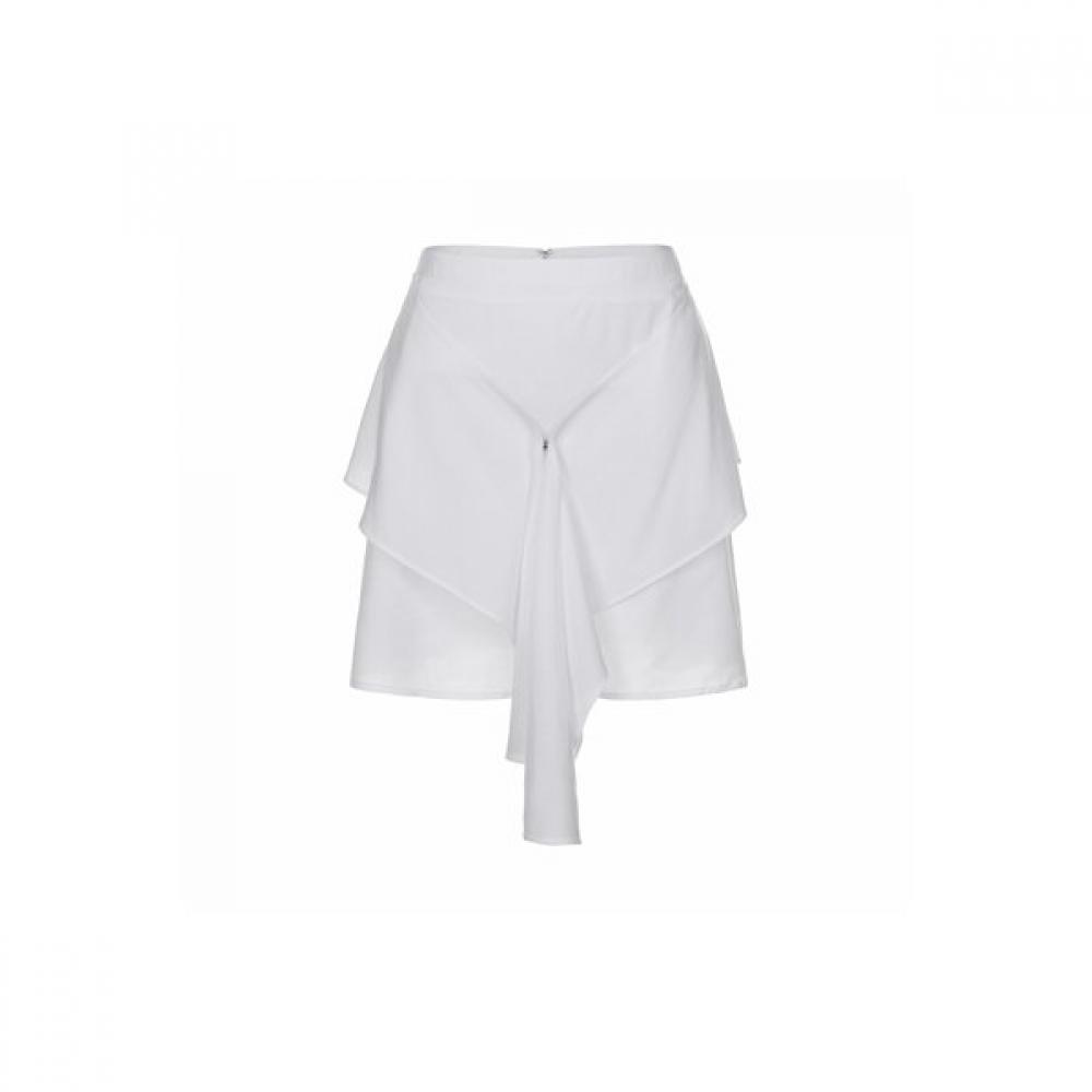Bermudagrass Light Layered Ruffle Skirt   White