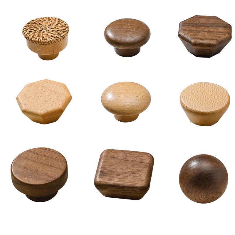 Solid Wood Cartoon Drawer Pull Knob for Children's Room