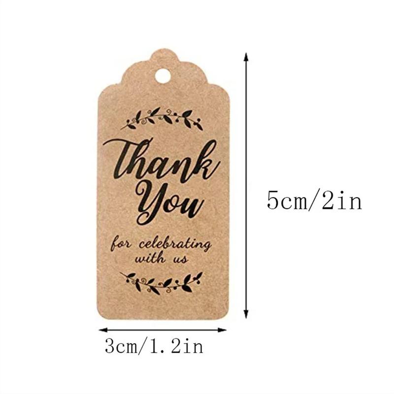 100 szt. etykietka + 20 metrów sznurka ręcznie robiona etykietka do samodzielnego zawieszania. Dziękujemy za świętowanie z nami. Tagi Prezent Pieczenie, Dekoracja Opakowania