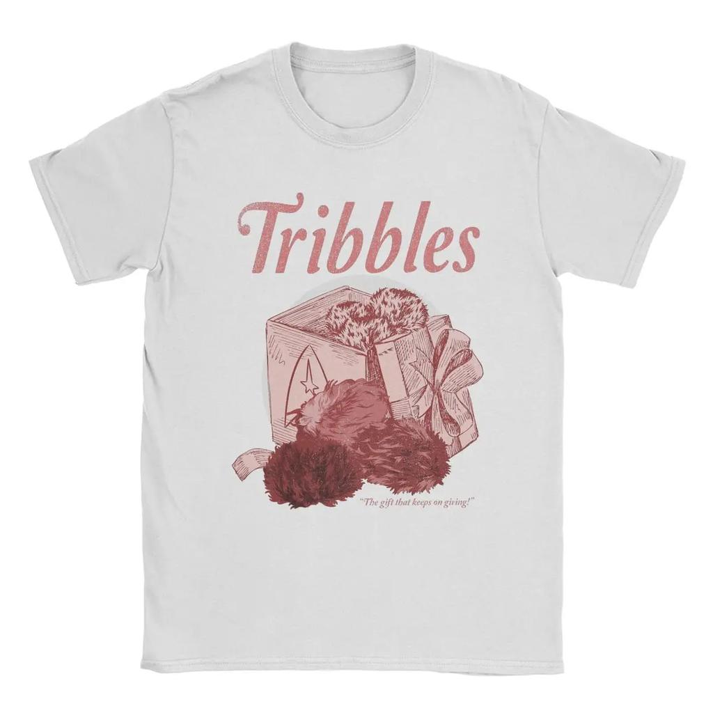 Stars Treks Christmas Tribbles T Shirt Men's Pure Cotton Hipster T-Shirts Crewneck Tees Short Sleeve Tops Original