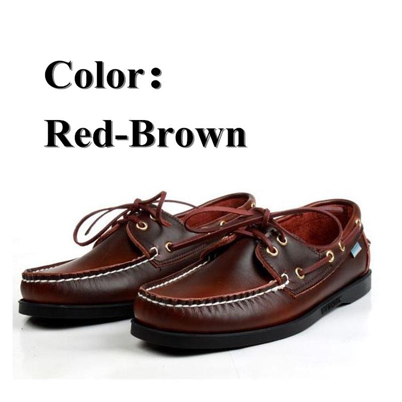 Docksides Klassische Bootsschuhe für Herren und Damen aus echtem Leder, Übergröße, Marineblau, Schwarz, Braun, Marke, flache Halbschuhe, A047