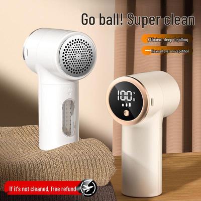 Rechargeable Lint Remover: Compact Home Appliance with Digital Display