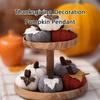 Soft Durable Knit Pumpkins Set For Thanksgiving Table Window Decorations Fall Harvests Party Supplies