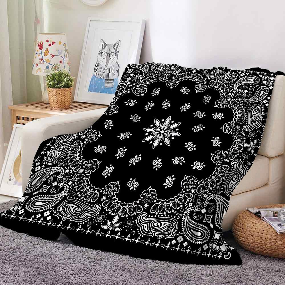 

Bohemian Geometry digitalprinted polyester Bedroom velvet flannel soft sofa cover blanket Fleece soft sofa cover blanket 75x100cm