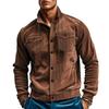 Autumn and Winter Jacket Men's Corduroy Lapel Jacket Men's New American Retro Multi-pocket Tooling Jacket