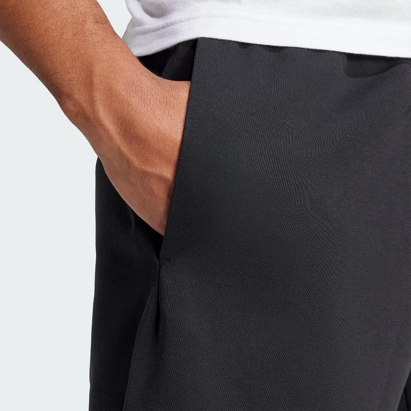 Adidas Logo Knitted Loose Breathable Lace-Up Casual Shorts Men shorts Black JD4900