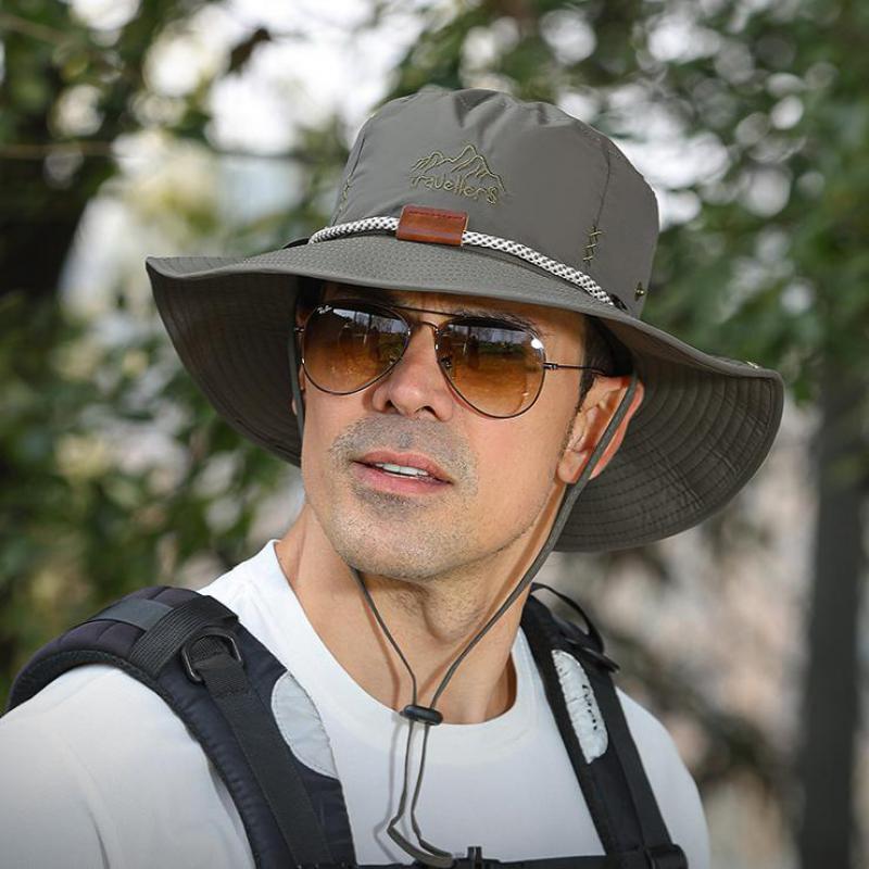 Bucket Hat Men Women Sunscreen Fishing Hat Outdoor Summer Breathable Fisherman Cap Hiking Climbing Camping Uv Protect Windproof