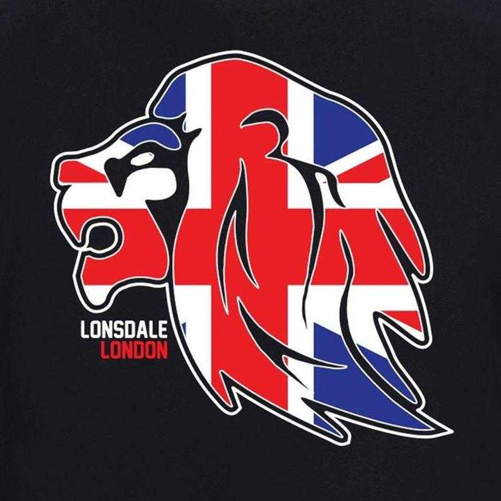 Lonsdale Mens Lion Face Relaxed Fit T-Shirt