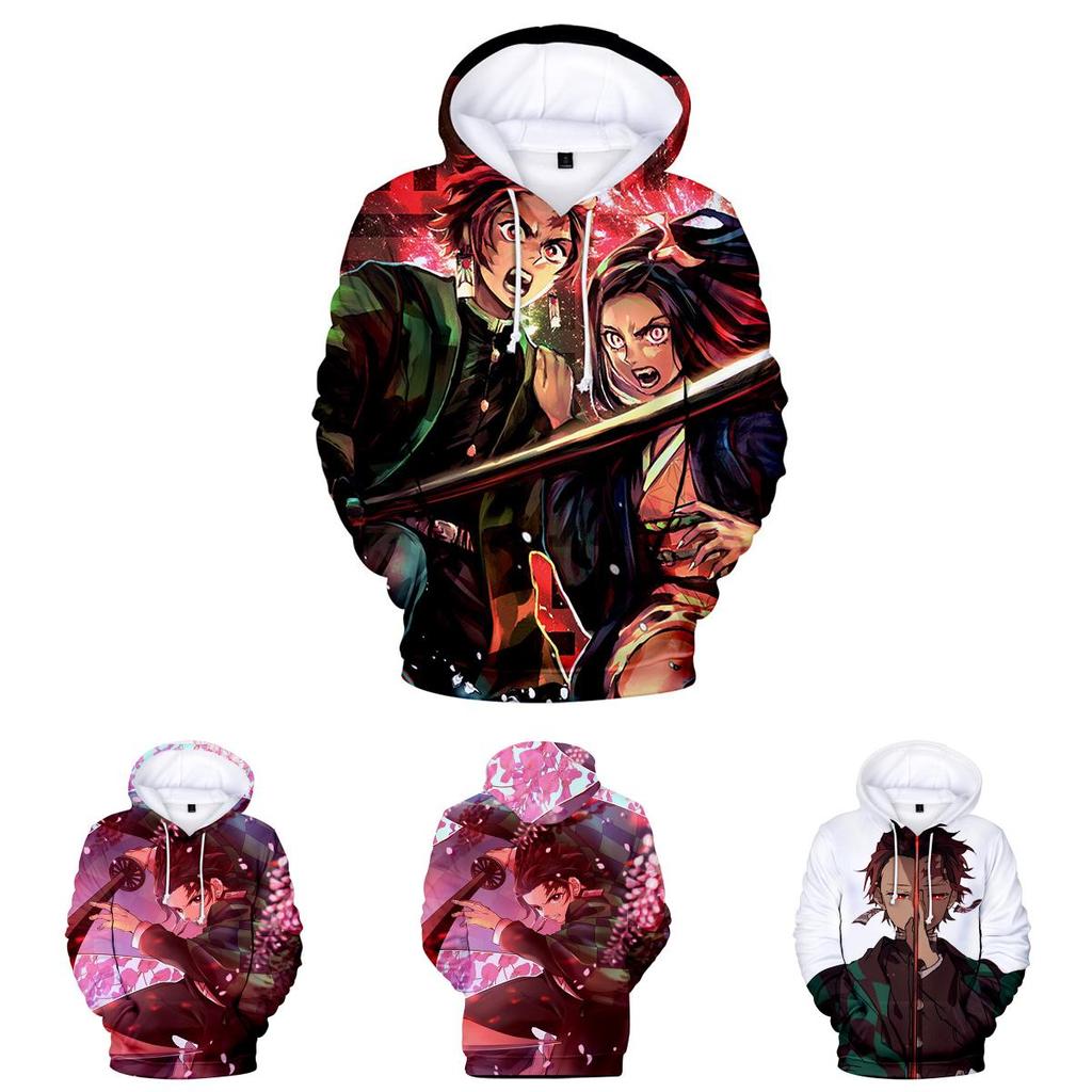 Vibrant Demon Slayer Kimetsu No Yaiba 3d Printed Hoodie Sweatshirt For Casual Wear