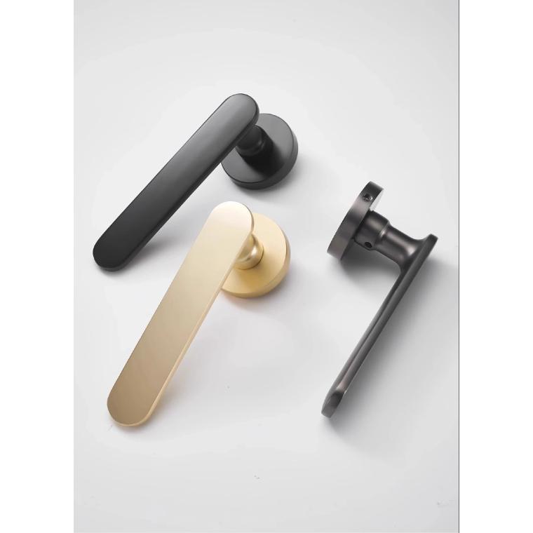 Bedroom Golden Solid Wood Split Lock, Simple Door, Silent Handle Lock